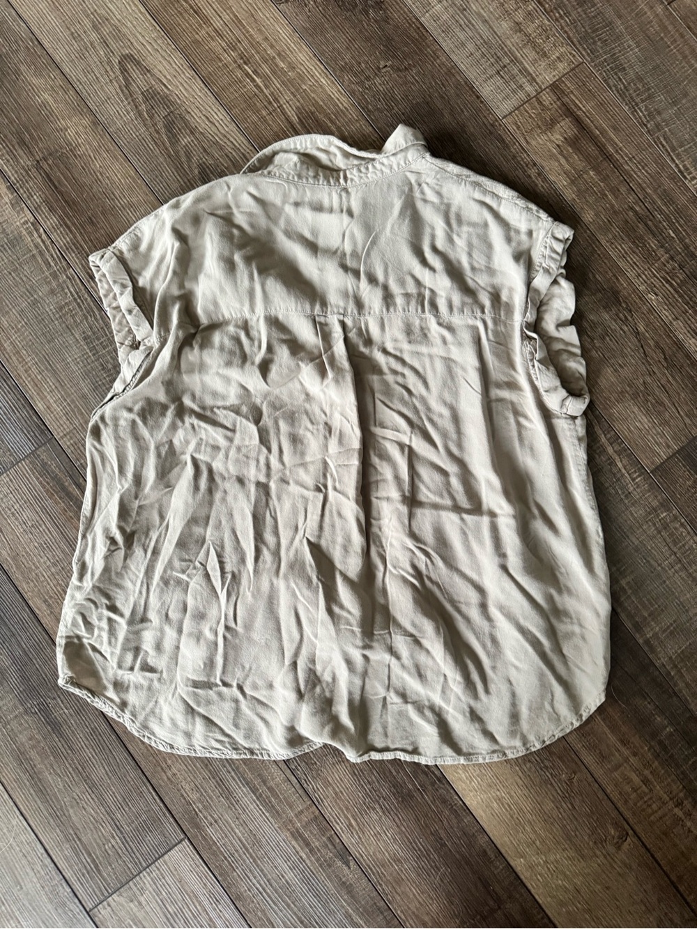 Harley-Davidson Cream Short-Sleeve Button-Front Womens Shirt - Picture 3 of 4